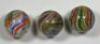 Three large Victorian glass Marbles, - 2