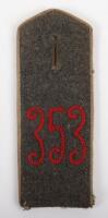 Imperial German 353rd Infantry Regiment M-15 Shoulder Strap