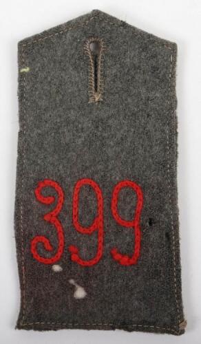 WW1 German 399th Infantry Regiment Simplified Shoulder Strap