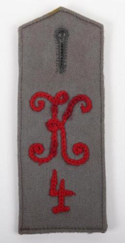 WW1 Kraftfahr-Battalion (Motor Transport) Nr 4 Field Grey Shoulder Strap