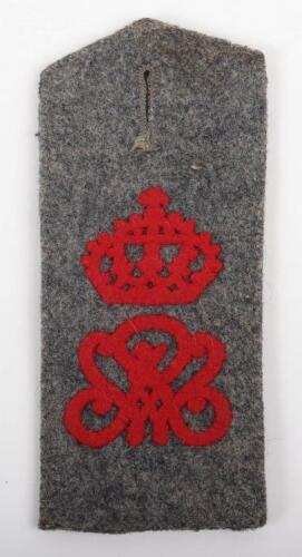 WW1 German Infanterie-Regiment Kaiser Wilhelm Konig von Preussen (2nd Wurttembergisches) Nr 120 Shoulder Strap,