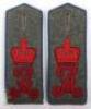 Matched Pair of WW1 German Konigin Augusta Garde Grenadier Regiment Nr 4 M-15 Shoulder Straps