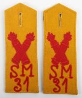 Matched Pair of German WW1 Schallmessung-Kompanie 31 (Artillery Sound Measuring) Shoulder Straps