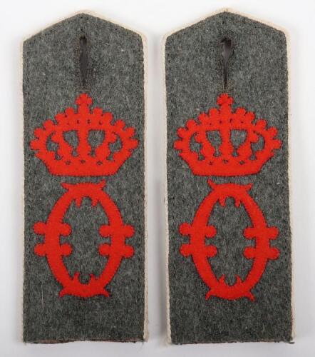 Matched Pair of Imperial German Dragoner-Regiment Konigin Olga (1.Wurttembergisches) Nr 25 M-1908 Shoulder Straps