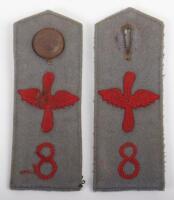 Matched Pair of WW1 German Flieger Abteilung Nr 8 Tunic Shoulder Straps