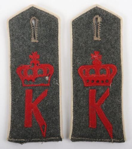 Matched Pair of WW1 German Infanterie-Regiment (2. Nassauisches) Infanterie-Regiment Nr 88 M-15 Shoulder Straps