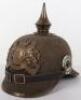 Imperial German Bavarian Ersatz Felt Pickelhaube - 3
