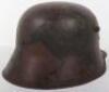 WW1 German M-16 Camouflaged Steel Combat Helmet - 3