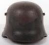 WW1 German M-16 Camouflaged Steel Combat Helmet - 9