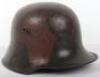 WW1 German M-16 Camouflaged Steel Combat Helmet - 3