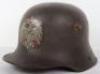 WW1 German M-17 Steel Combat Helmet with Deutsches Kaiserreich Decal Possibly Linked to Imperial Territory of Alsace-Lorraine - 3