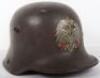 WW1 German M-17 Steel Combat Helmet with Deutsches Kaiserreich Decal Possibly Linked to Imperial Territory of Alsace-Lorraine - 4