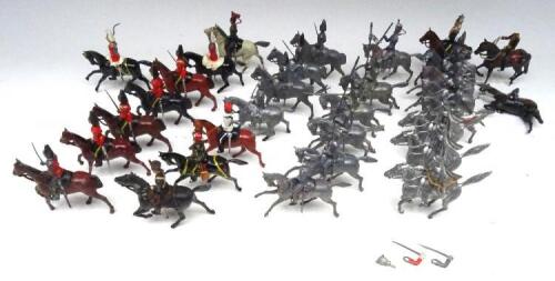 Britains assorted original castings and repainted Cavalry