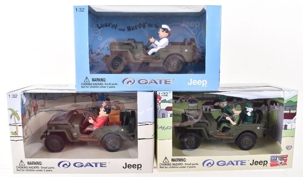 Two Boxed Gate Laurel & Hardy Jeep Models