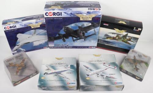 Eight Corgi &ldquo;The Aviation Archive&rdquo; boxed diecast models