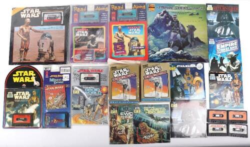 Quantity of Vintage Star Wars cassette and vinyl’s