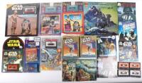 Quantity of Vintage Star Wars cassette and vinyl&rsquo;s