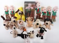 Quantity of Wallace and Gromit related plush toys