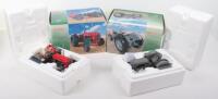 Two Universal Hobbies Boxed Diecast Tractor models