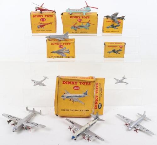 A Quantity of Dinky Toys Aircraft/Helicopters