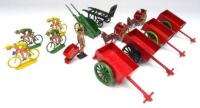 Crescent, four diecast Handcarts