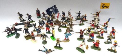 Boxer Chinese, fully painted 54mm scale with various other painted figures