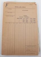 Original RAF "Return of Awards Gazetted" October 1939-April 1942