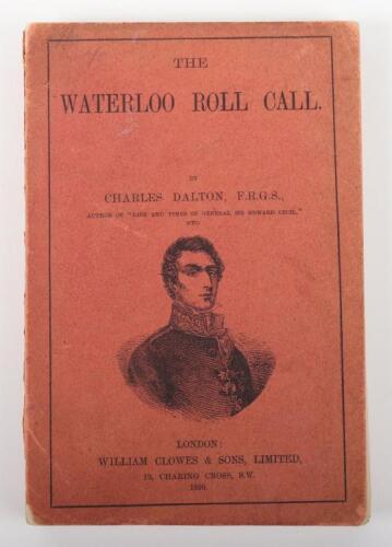 Book – The Waterloo Roll Call by Charles Dalton