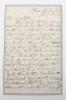 Historic Letter Describing in English, Paris in Short Lived Revolt in 1851 - 2