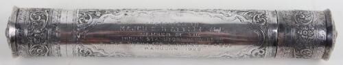 Interesting and Important Silver Scroll Presented to "Major C. Attlee M.P. Member of the Indian Statutory Commission by the Burma for Burmans League Rangoon 1929"