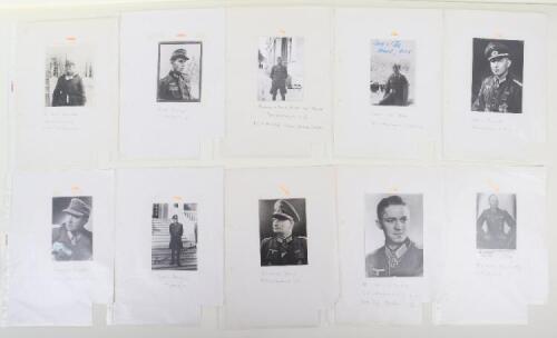 Collection of Signed Photographs of Wehrmacht Knights Cross of Iron Cross Winners