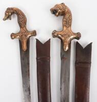 2x Similar Indian Swords Tulwar