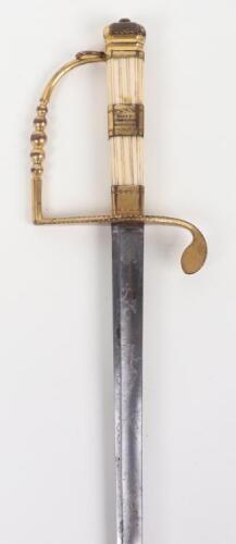 ^ Royal Gift Georgian Infantry Officers Dress Sword Spadroon