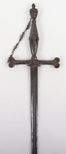 Highly Unusual Cut and Polished Steel Cruciform Hilt Secret Society Smallsword c.1845-1849