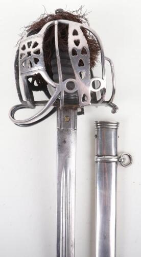 Good&nbsp;Scarce&nbsp;Victorian 1828 Pattern Officers Silver Plated Broadsword of the Cameronians (Scottish Rifles)
