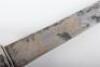 Large and Heavy German Hunting Hanger Dated 1746 with Silver Mounts - 10