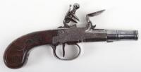 Belgian Boxlock Flintlock Pocket Segallas Pistol, c.1770