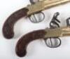 Scarce Pair of Brass Framed and Barrelled ‘Queen Anne’ Boxlock Flintlock Pocket Pistols by Lott of Canterbury c.1780 - 10
