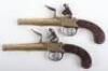 Scarce Pair of Brass Framed and Barrelled ‘Queen Anne’ Boxlock Flintlock Pocket Pistols by Lott of Canterbury c.1780 - 11