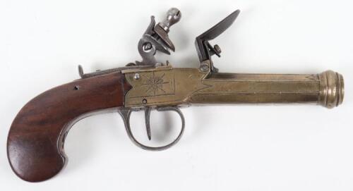 Belgian of French Boxlock Flintlock Pocket Pistol c.1830