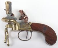 Brass Framed Flintlock Boxlock Tinder Lighter c.1800