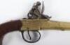 Brass Famed and Barrelled Queen Anne Style Boxlock Flintlock Travelling Pistol - 2