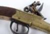 Brass Famed and Barrelled Queen Anne Style Boxlock Flintlock Travelling Pistol - 3