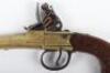 Brass Famed and Barrelled Queen Anne Style Boxlock Flintlock Travelling Pistol - 6