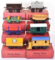 Eight Hornby Boxed 0 Gauge Rolling Stock