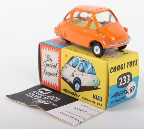 Corgi Toys 233 Heinkel Economy Car orange body