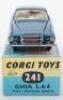 Corgi Toys 241 Chrysler Ghia L.6.4 Scarce kingfisher blue body - 3