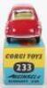 Corgi Toys 233 Heinkel Economy Car Scarce dark red body - 3