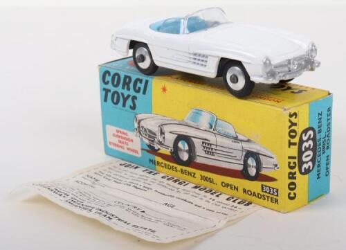 Scarce Corgi Toys 303S Mercedes-Benz 300SL Open Roadster