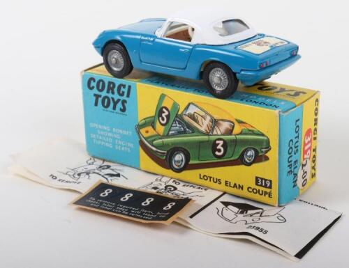 Rare Corgi Toys 319 Lotus Elan S2 Coupe